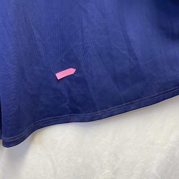 WOOSEA High Neck Split Ruffle Bodycon Cocktail Long Dress Women Small Navy New - Picture 3 of 16